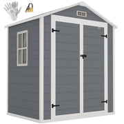 Casetta da Giardino ¨C zephmum ¨C Grigio, PP e Alluminio, 183x134x210 cm