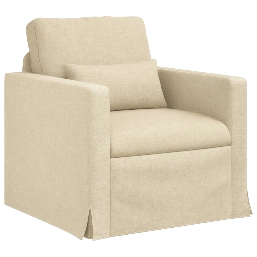 Set di divani 2 pcs Crema 139 x 78 x 80 cm Tessuto 3407498