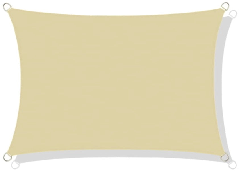 AIO FACTORY 3x5 m Vela Ombreggiante Impermeabile Beige - Vela Parasole da Giardino
