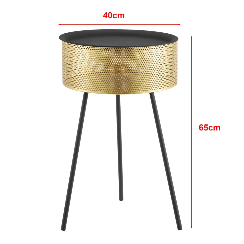 Tavolino 65 x 40 cm oro nero 03_0008544