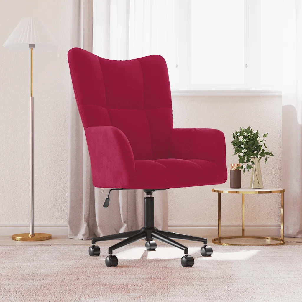Sedia Relax Rosso Vino in Velluto 328177