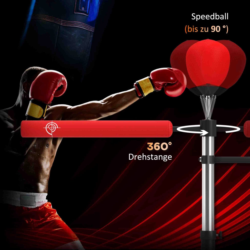 Supporto per sacco da boxe regolabile in altezza ¨C Minimal ¨C 160-230 cm, rosso