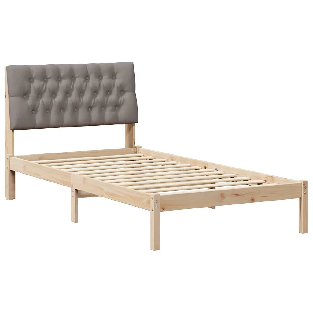 Letto con Testiera Rivestita con testiera Marrone 100 x 200 cm 878842