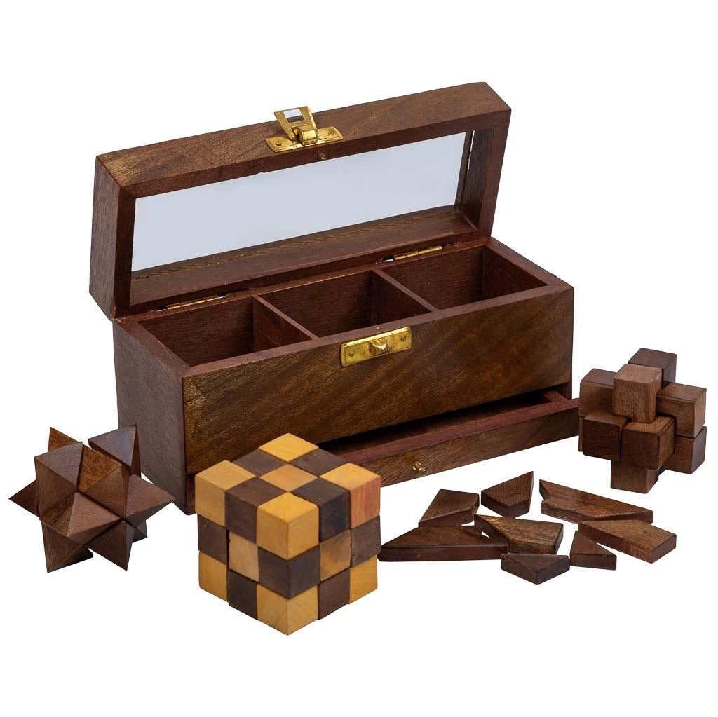 Set di 4 puzzle 17x6,5x7,5h