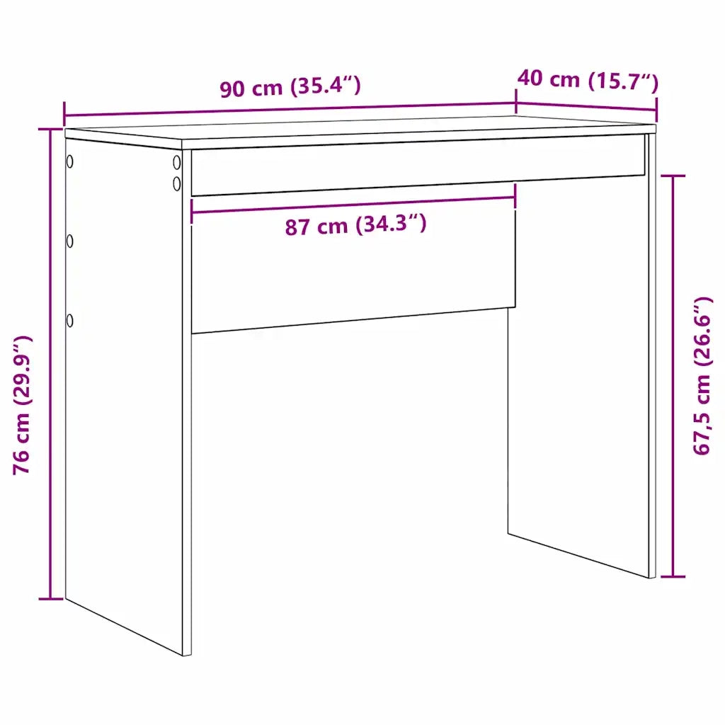 Scrivania | Tavolo da Ufficio Legno vecchio 90 x 40 x 76 cm