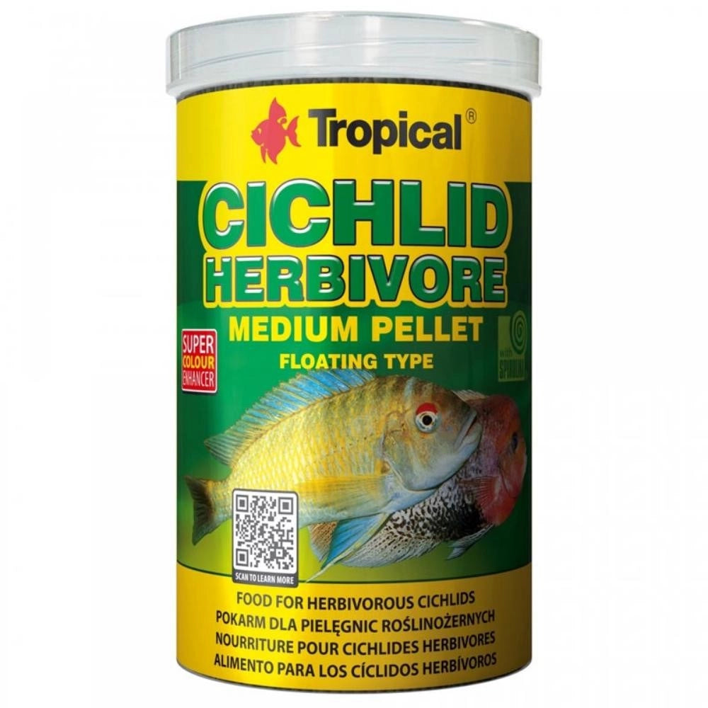 Tropical Cichlid Herbivore Medium Pellet Formato: 1000 ml