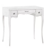 Scrivania classica legno massello 3 cassetti bianco 80x44x78h (1256) - Mobili 2G