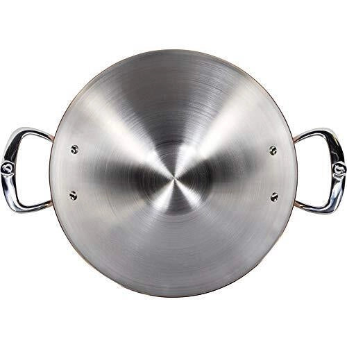 DE BUYER 624732 Prima Matera Wok in Rame con 2 Manici 32 cm Induzione Acciaio Inox colore Rame - Argento
