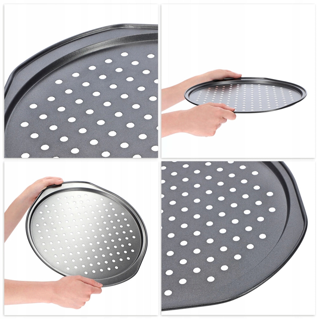 Teglia rotonda per pizza KADAX da 31 cm, forata