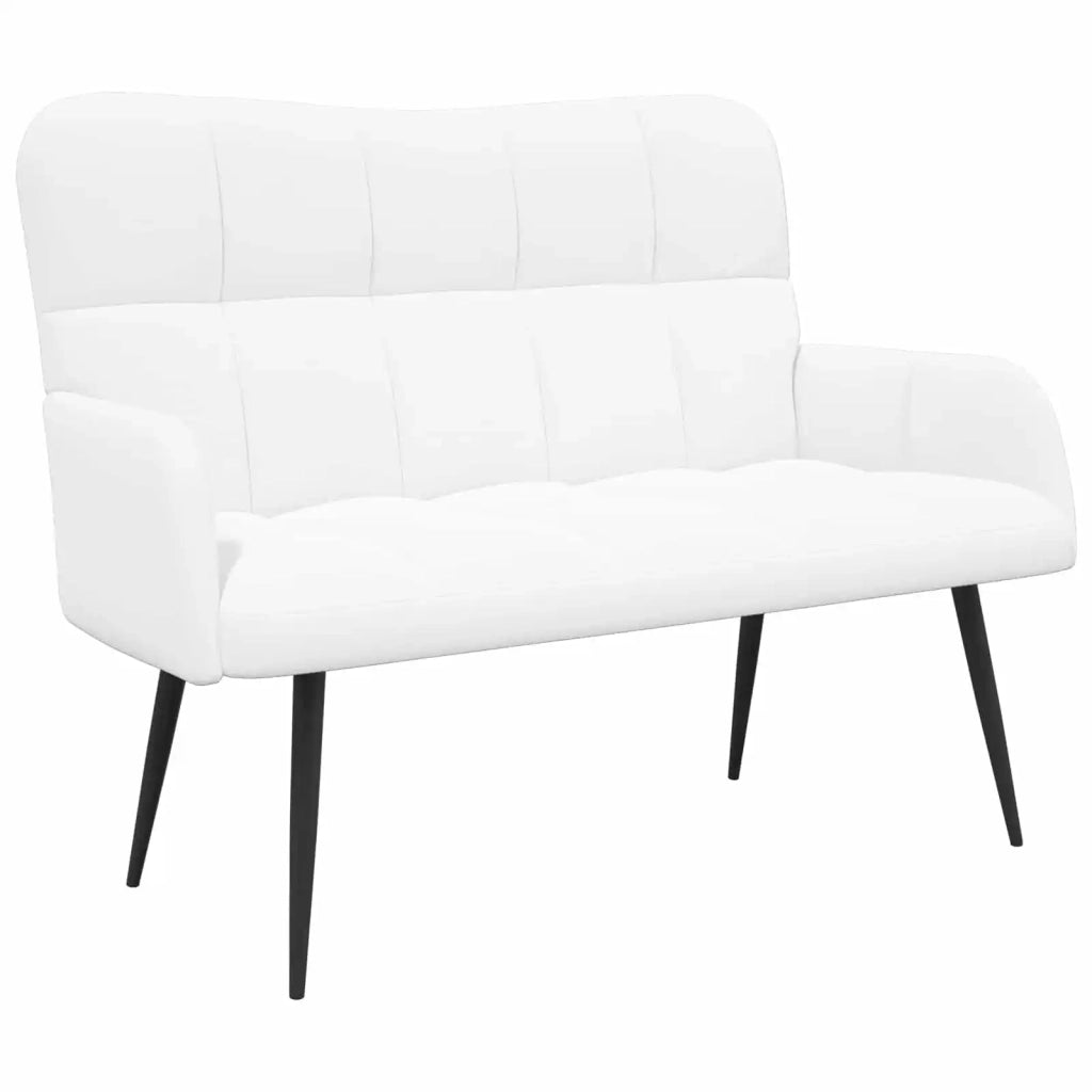 Sofa a Due Posti Bianco 115 x 61 x 87 cm Tessuto 42028938