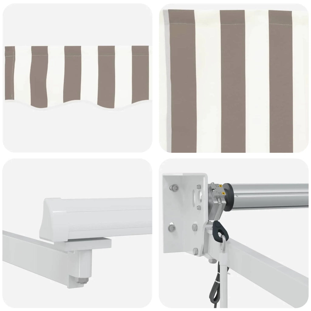Tettuccio Elettrico Retrattile Grigio chiaro e bianco 3425874