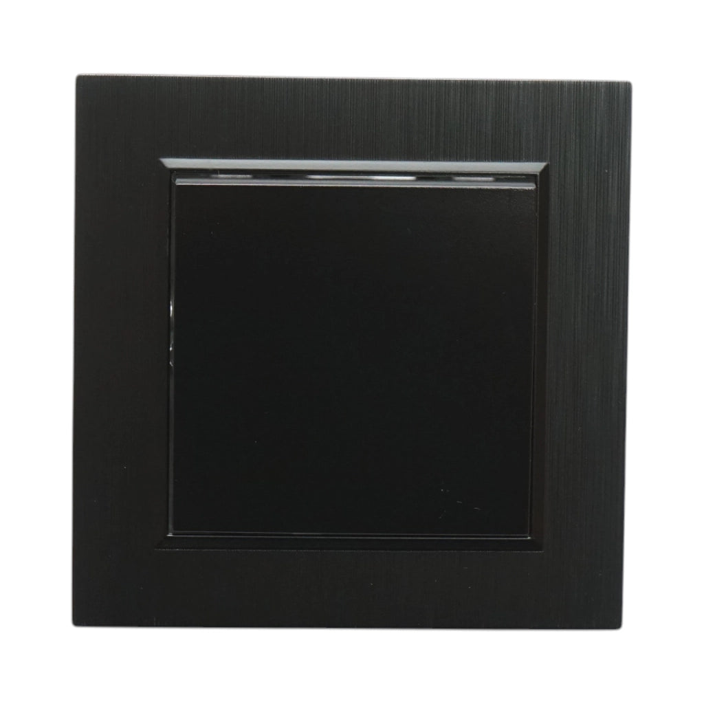 Interruttore da incasso per scale nero 220V, 10AX, ABS 80x80mm