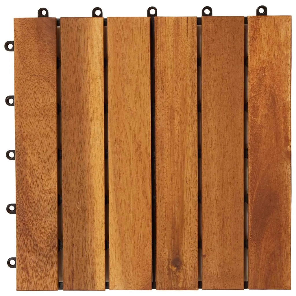 Piastrella per Decking 10 pcs Marrone 30 x 30 cm 42046707