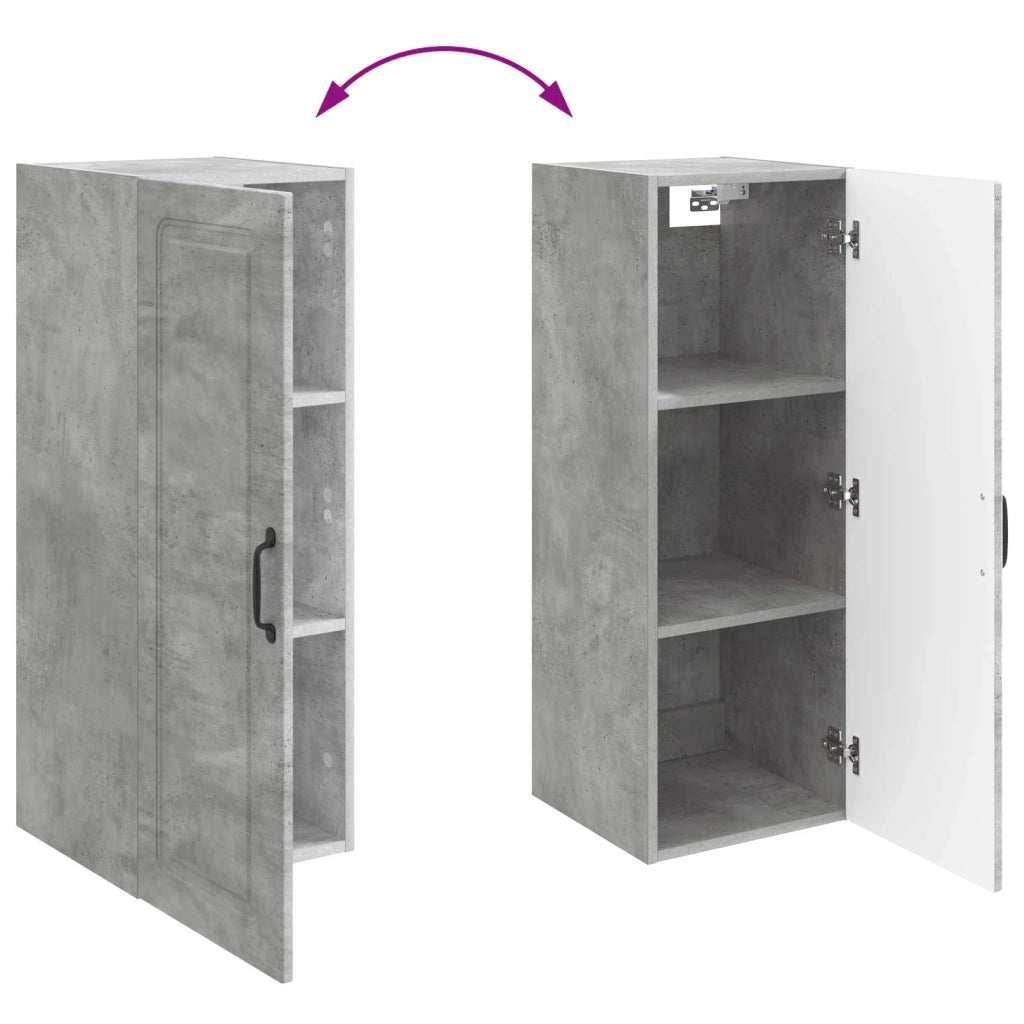 Mobiletto a muro Grigio Cemento 33 x 34,5 x 90 cm 899268