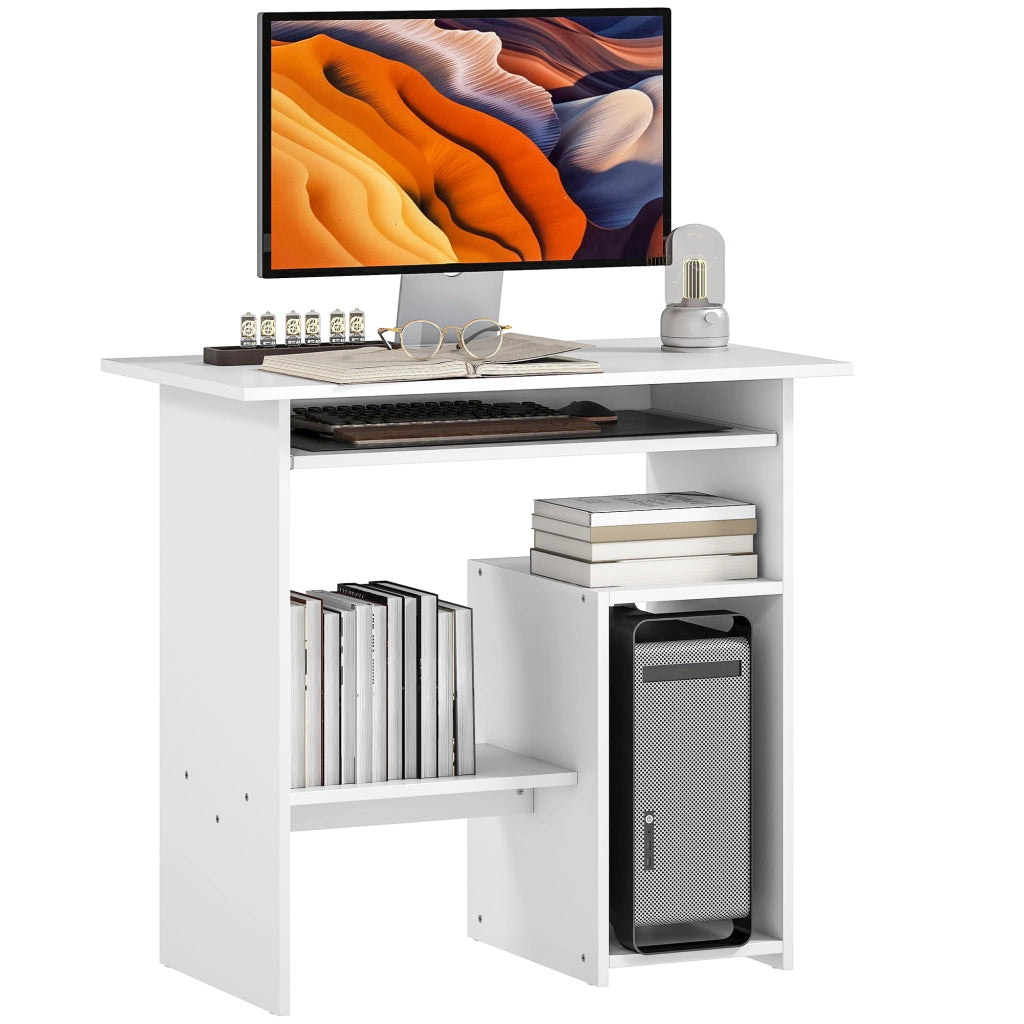 Scrivania per computer ¨C Minimal ¨C Bianco, metallo, 80x45x75 cm