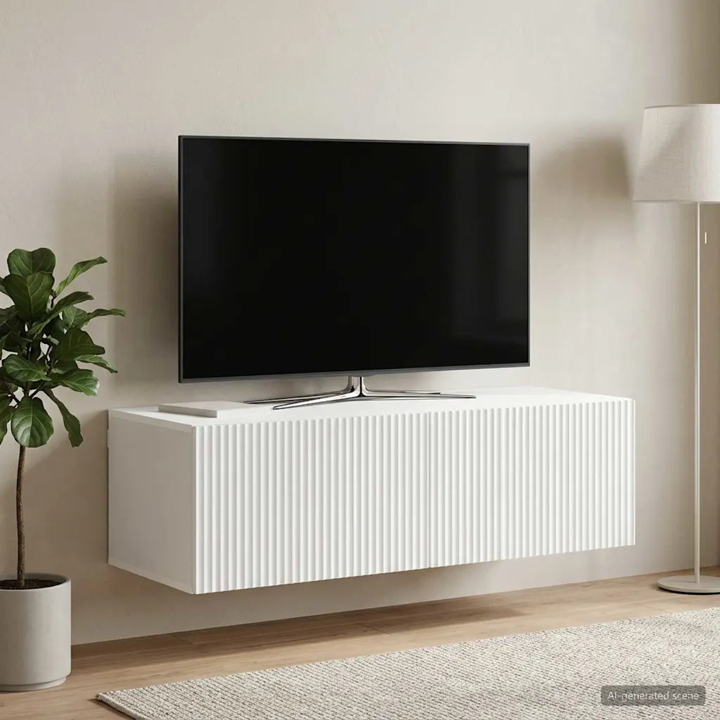 Mobile Porta TV da Muro Bianco 98 x 41 x 30 cm 898525