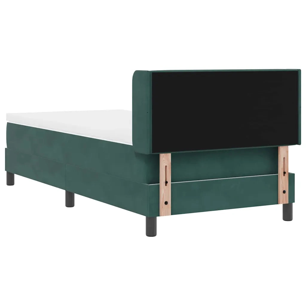 Letto a molle con testiera Verde Scuro 190 x 90 cm Velluto 3341393