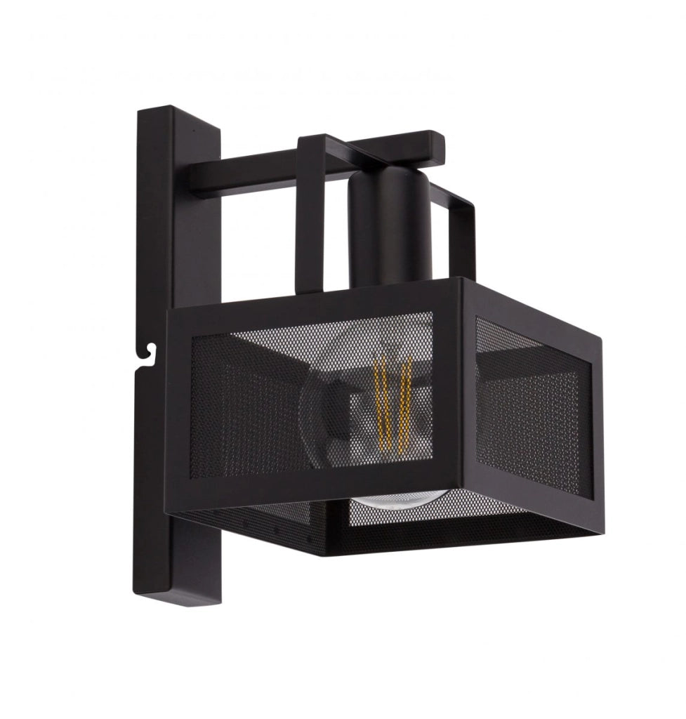 Applique industriale nera Albert 1xE27 15W Sigma Lighting