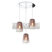 SOSPENSIONE CROMO RETTANGOLARE 3 LUCI RAME 1164CR-S3 R-RA