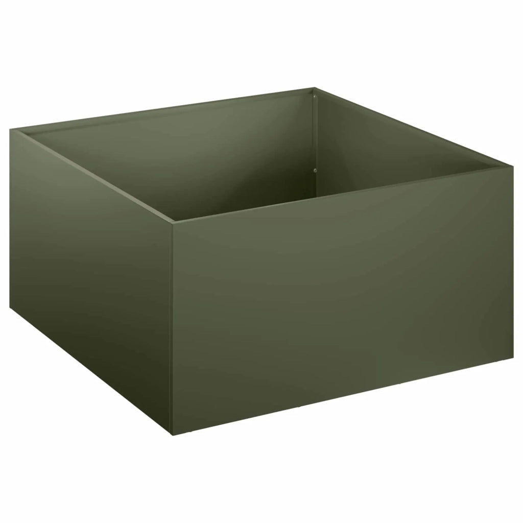 Vaso da giardino 2 pz Verde Oliva 40 x 40 x 30 cm 8005043