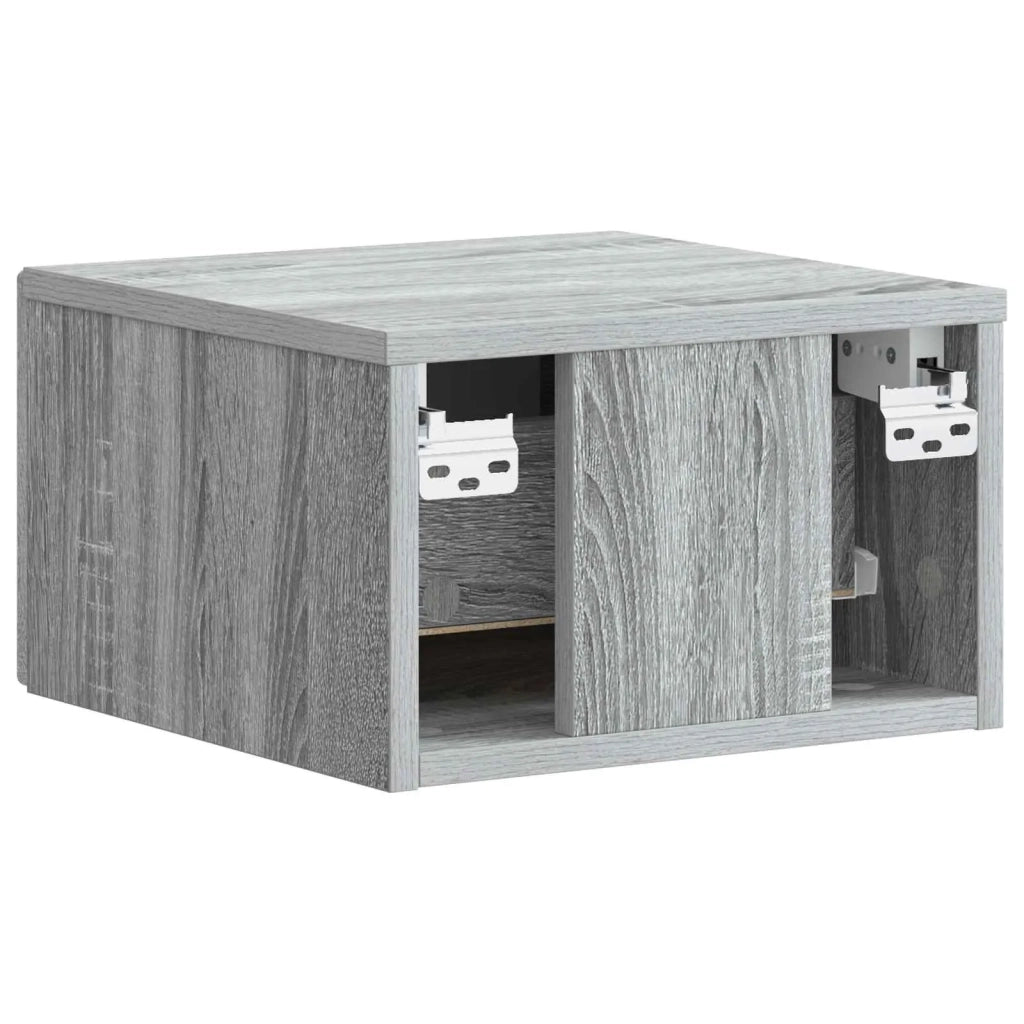 Mobiletto da notte a muro Grigio Sonoma 34,5 x 33 x 20 cm 898947