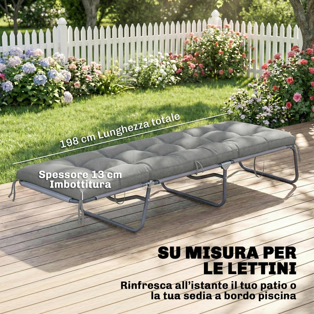 Cuscino per Poltrona da Esterno con Cinghie ¨C Xylo ¨C Grigio Chiaro