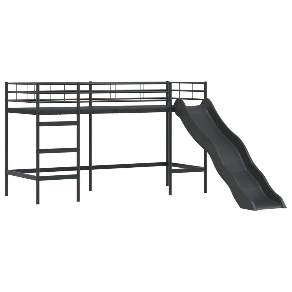 Struttura del letto loft per bambini Nero e rosa 99,5 x 190 cm