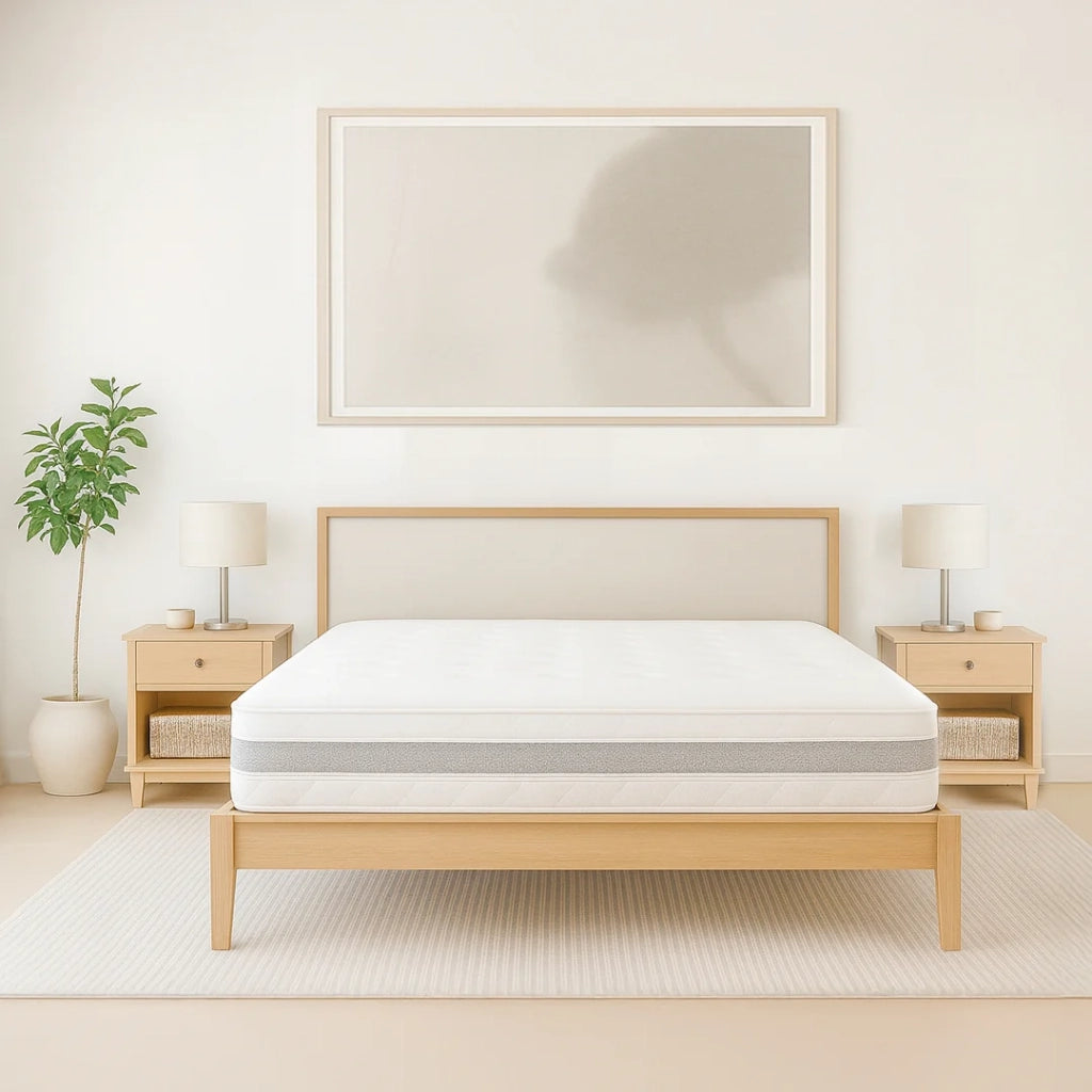 Materasso 120x190 Una Piazza e Mezza ergonomico e traspirante 20 cm | Comfort naturale e design scandi ad alta rigidità | The White Stone