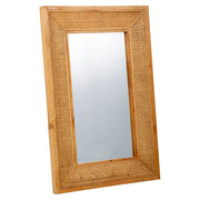 Specchio da parete in legno e rete marrone 60x04x90h