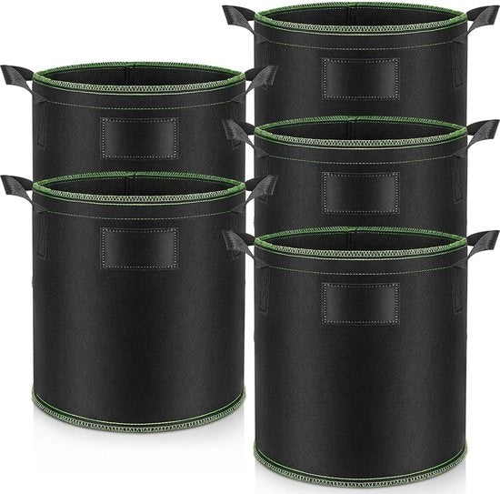 Sacche per piante per pomodori e patate - Set di 5 - 40 L - Accessori da giardino