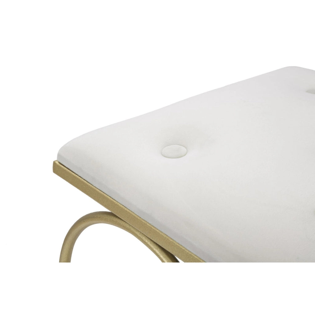Sgabello Heart crema e gold – 50 x 37,5 x H 51,5 cm