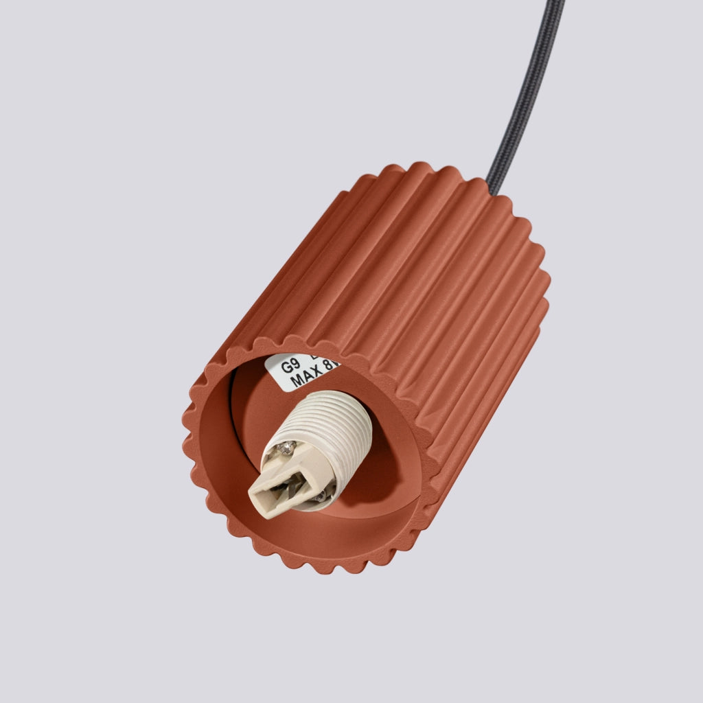 Lampada a sospensione HALO 1 rosso ocra