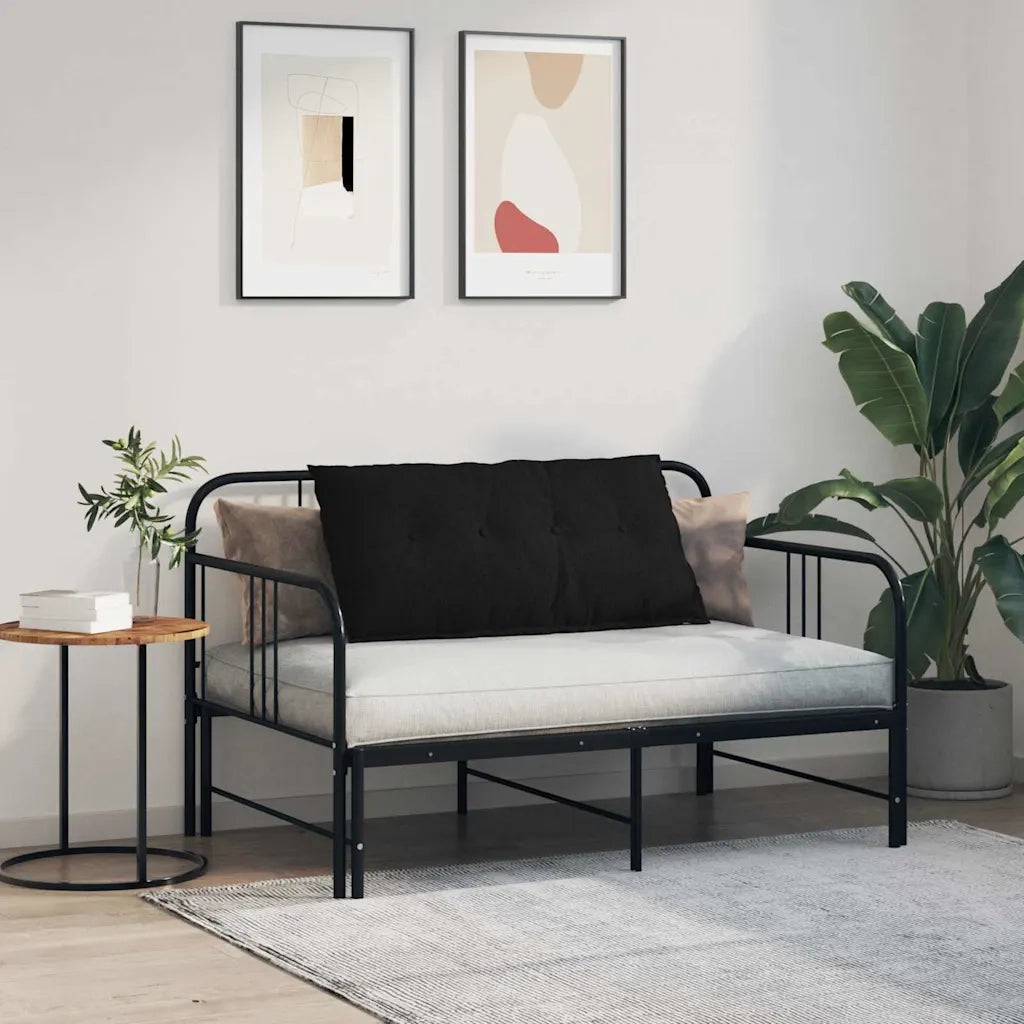 Cuscino per Schiena Nero 100 x 19 x 50 cm Tessuto 42014746