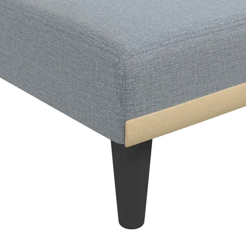 Chaise Longue in Tessuto Grigio Chiaro 352816