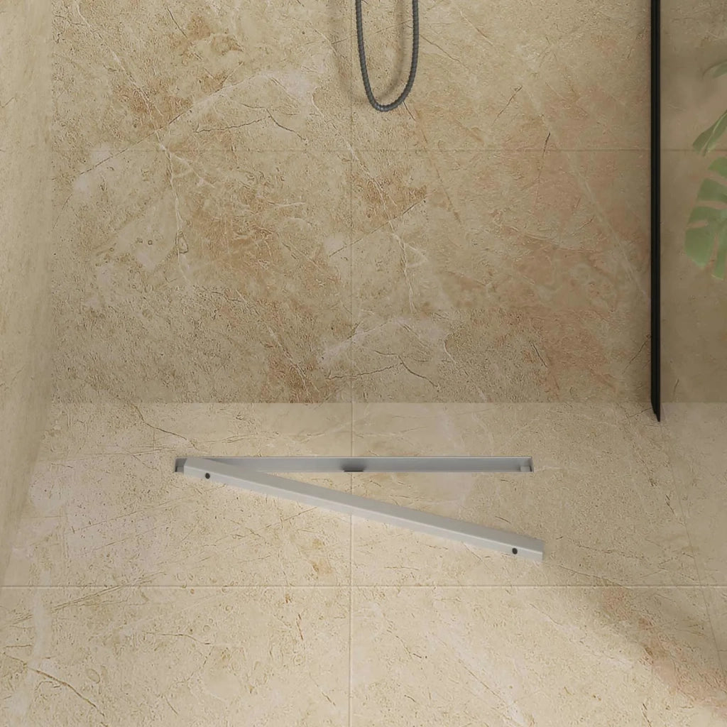 Scolascale per doccia a 360° con modello slim Argento 60 cm 42015986