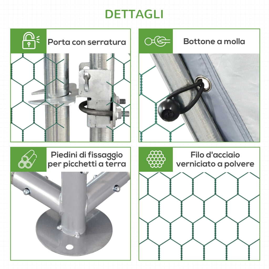 Recinto per Pollaio ¨C Minimal ¨C Grigio 280x570x195cm