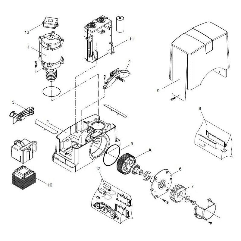 MOTORE BENINCA' 9686510 RICAMBIO ORIGINALE AUTOMAZIONE AUTOMATISMI GARANZIA