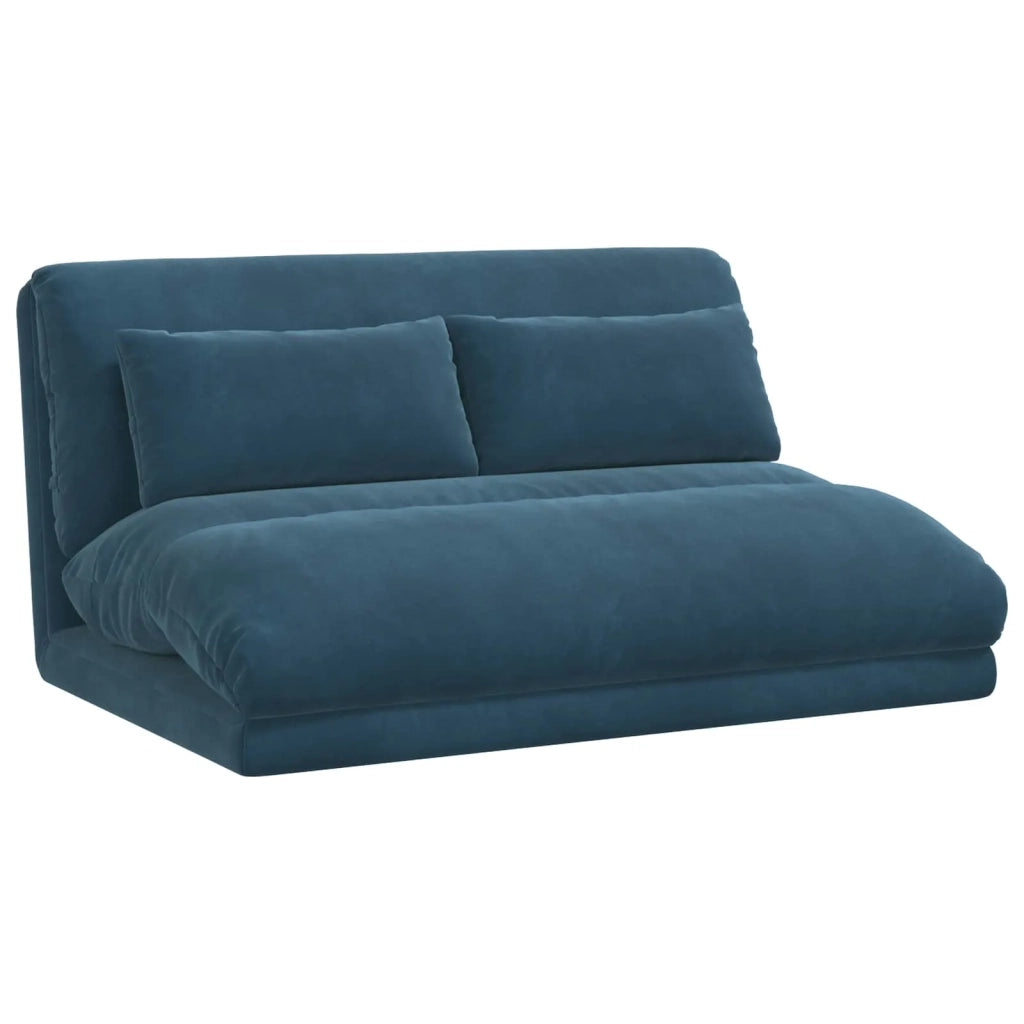 Sedia da Pavimento Blu 110 x 82 x 55 cm Velluto 42028217