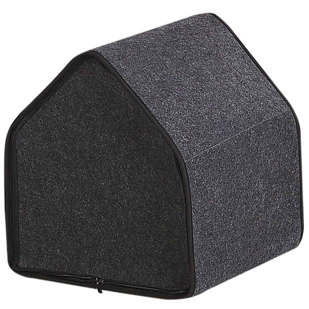 Cuccia per cani in feltro grigio 40 x 40 cm Cuccia per animali con cuscino