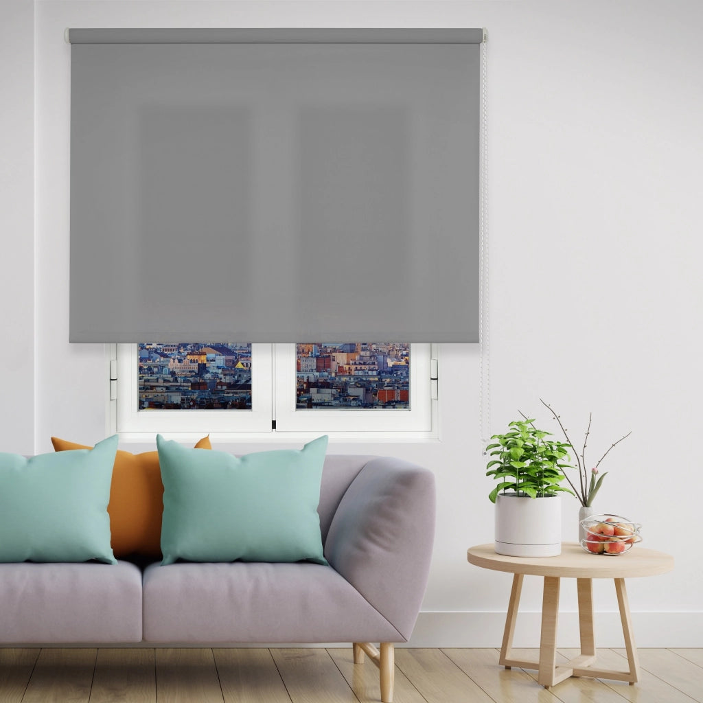 VIEWTEX Tenda a rullo Traslucida Basic Grigio 135 X 250cm - Made in Europe - 5 anni di Garanzia