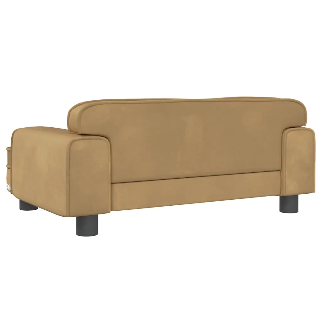 Lettino per Cani Marrone 70x45x30 cm in Velluto 171887