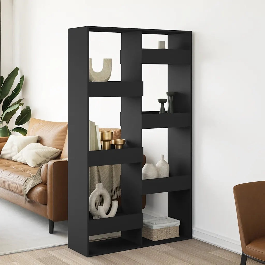 Divisorio Ambienti | Divider per stanze | Paravento Nero 100x33x175 cm in Truciolato