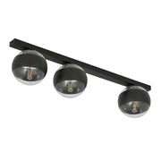 Plafoniera Emibig FIT 3 nera/trasparente 3xE14 70cm