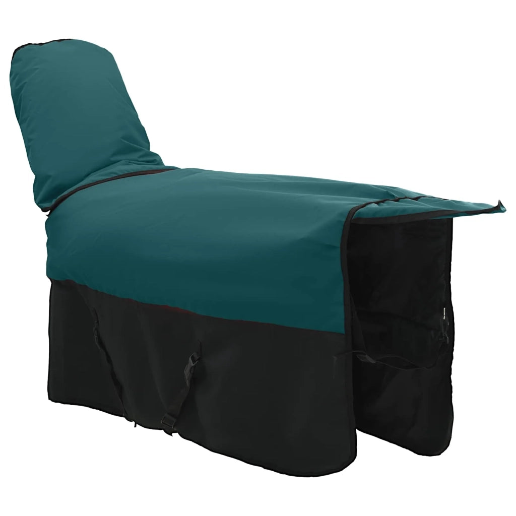 Coperta per Cavalli Verde Scuro e Nero 145 cm Poliestere 42013144