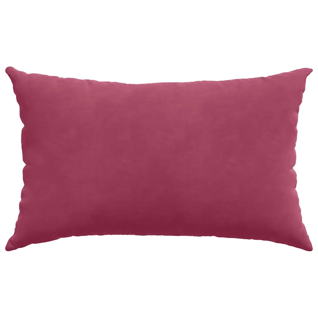 Cuscini da Divano 2 pz-Set di 2 Cuscini per Sofa Rosso vino 50 x 30 cm Tessuto in Cords