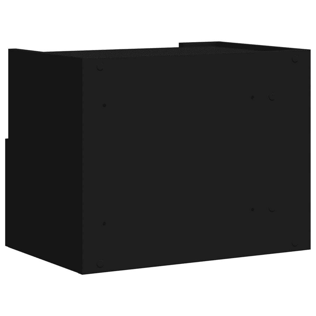 Comodino a Muro Nero 45x30x35 cm 848313