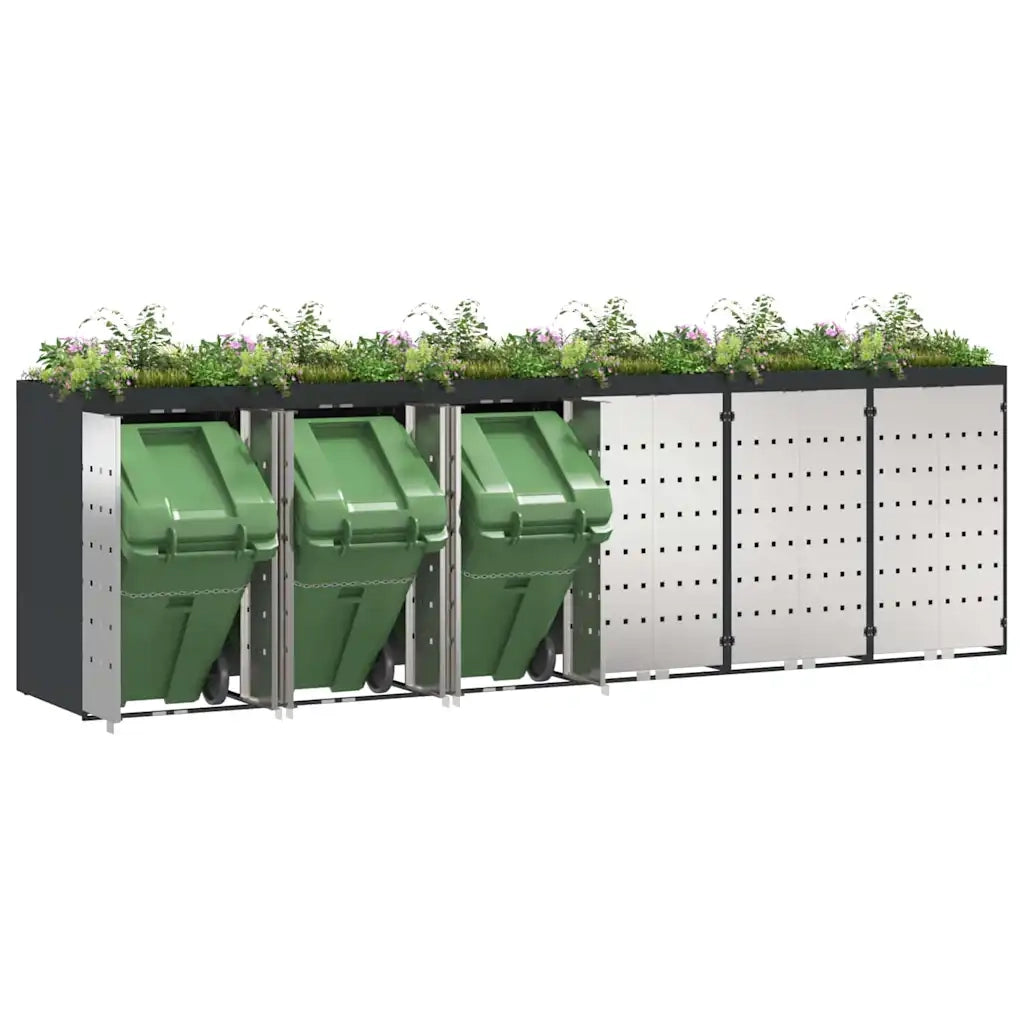 Contenitore per Rifiuti per 3 Bidoni 340 x 77.5 x 115.5 cm 3394787