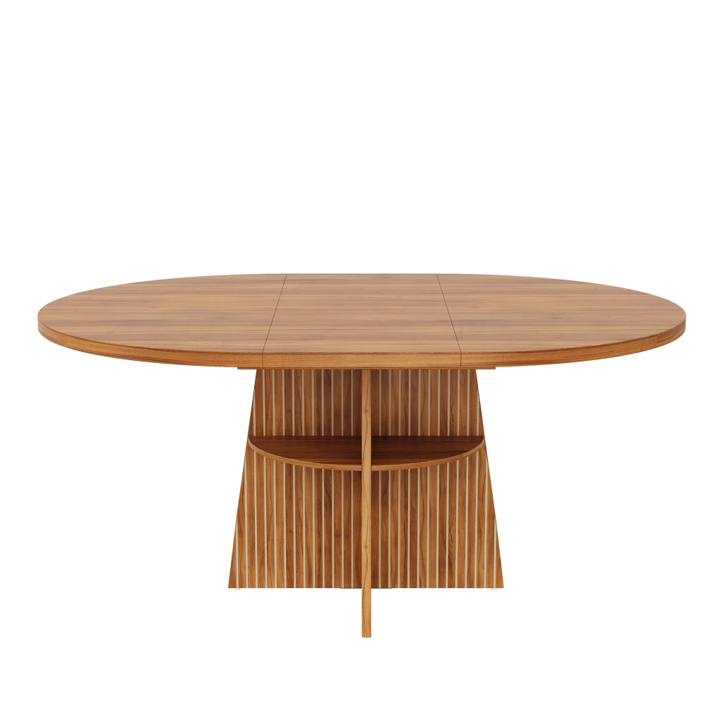 TAVOLO Rotondo Allungabile 110-150x110x77,5 cm MDF Noce