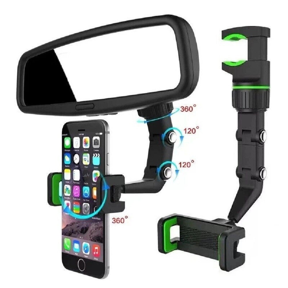 Trade Shop - Supporto Da Auto Specchietto Retrovisore Per Cellulari Navigatore Smartphone -