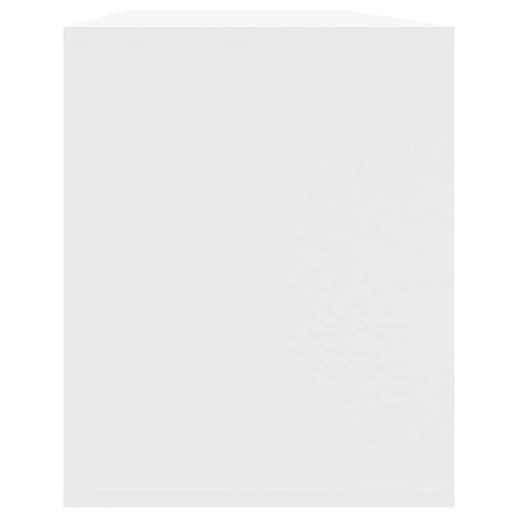 Mobile TV multimediale mensola TV credenza TV sala da pranzo soggiorno camera da letto 130 x 35 x 50 cm legno ingegnerizzato bianco 02_0025892
